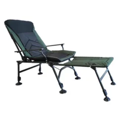Camping Lounge Chair With Detachable Footrest, Portable Folding Camping Chair With Adjustable Backrest For Outdoor Camping Fishing, Green+black -House Furnish World GUEST d9924ee1 5e29 4ea8 8689 35659cb34a21