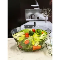 Palm Tree Acrylic Serving Bowls, Unbreakable Large Plastic Bowls, Soup Bowls, Salad Bowls, Cereal Bowl For Snacks, BPA Free -House Furnish World GUEST db2513c9 83ed 4458 9644 e74cd4167dfe