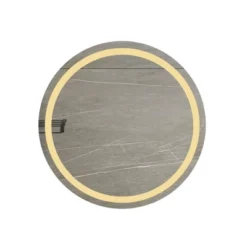 27-inch H LED Single Bathroom Vanity Mirror Polished Crystal Bathroom Round Vanity Mirror For Smart Lighting On Bathroom Walls -House Furnish World GUEST dc666aac 7681 4ff9 a42c 89b7c36a75fa