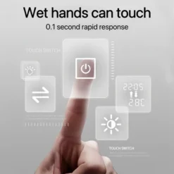 36*36in LED Bathroom Mirror, Anti-Explosion Glass, Rust-Resistant, Anti-Fog Features, Tri-Color Changing, Ideal For All Bathroom Decors -House Furnish World GUEST dd2db18d 43fb 4f9a 9888 784a6ca83dc2