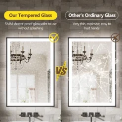 55x30 Inch Frameless LED Bathroom Mirror,Smart Mirror -House Furnish World GUEST dfba5afd 73b3 4713 b52a 8a75bff23fd9