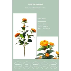 Artificial Camellia Tree 2 Pack, 36"Faux Camellia Plant In Pot With Orange Flowers, Greenery Potted Plant For Indoor Outdoor Office Home Porch Decor -House Furnish World GUEST e1d9fd74 82fc 49bf 8b20 b233d23e048a