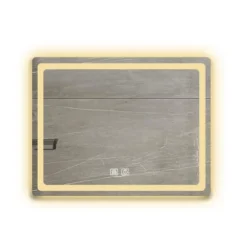 36 In. H LED Single Bathroom Vanity Mirror In Polished Crystal Bathroom Vanity LED Mirror For Bathroom Wall Smart Lighted Vanity Mirrors -House Furnish World GUEST e25c048d 483c 4ed3 a80b 9359ebfc7a83