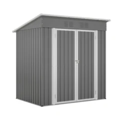 6'x4' Outdoor Metal Storage Shed For Garden Tools Lockable Door With Floor Frame -House Furnish World GUEST e4082d41 1fdf 4f89 82c5 63271f33d180