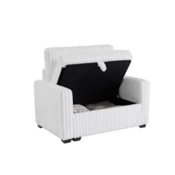 Living Room Sofa And Seat With Storage Box ,for Bedroom, Office, Large-White