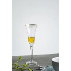 D3x9.8in Felicity Flute With Gold Rim, Set Of 4 -House Furnish World GUEST ec071196 2de1 45ed a86e 02e977e8a525