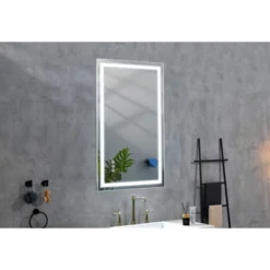 40 X 28 Inch LED Bathroom Mirror With Front And Backlight, Wall Mounted Vanity Mirror, Anti-Fog, Memory, 3 Colors, Stepless Dimmable -House Furnish World GUEST ef0c1568 d11b 4327 8cfb 09d2ad5fb10f