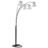 BLACK 4-HEAD CRYSTAL INSPIRED ARCH FLOOR LAMP