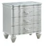 Landmark Traditional Style 3-Drawer Night Stand With Metal Drawer Pulls Made With Wood In Silver Same As G150109016 (NJ Inventory)