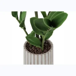 Artificial Plant, 20" Tall, Zz, Indoor, Faux, Fake, Table, Greenery, Potted, Real Touch, Decorative, Green Leaves, Grey Cement Pot -House Furnish World GUEST f15d1d96 07b7 44fb b176 01dc859ee12c