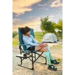 Camping Directors Chair, Heavy Duty,Oversized Portable Folding Chair With Side Table, Pocket For Beach, Fishing,Trip,Picnic,Lawn Blue -House Furnish World GUEST f323c845 0d19 47be b0d3 9f2d1d0f8f74