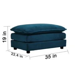 Polyester Polyester Ottomans Footrest To Combine With 2 Seater Sofa, 3 Seater Sofa And 4 Seater Sofa, Blue Polyester -House Furnish World GUEST f439a72b b533 46e9 b6d8 750d1f14f3c8