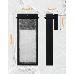 Outdoor Light Fixture Wall Light,Anti-Rust Wall Lantern Outside Wall Sconce, Integrated LED Porch Light For Garage Patio Doorway -House Furnish World GUEST f55bdbb5 c7cb 46a9 9838 126dc58ca79d