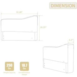 Modular Sofa Single Armrest Backrest Module For Modular Sectional Sofa Couch Side Armrest, Gray -House Furnish World GUEST f57ba4bf 54ce 4f75 9233 5c9dae58ac1a