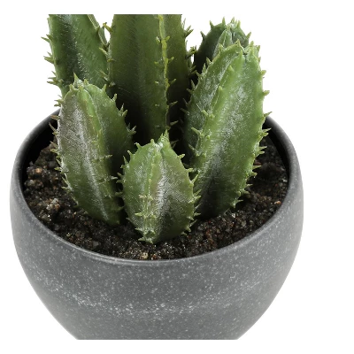 Artificial Plant, 6" Tall, Succulent, Indoor, Faux, Fake, Table, Greenery, Potted, Set Of 3, Decorative, Green Plants, Grey Cement Pots 3 Artificial Plant, 6" Tall, Succulent, Indoor, Faux, Fake, Table, Greenery, Potted, Set Of 3, Decorative, Green Plants, Grey Cement Pots - Image 3