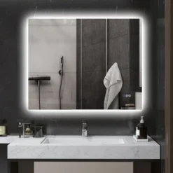 LED Bathroom Mirror With Lights, 39inx 32in LED Mirror For Bathroom With Anti-Fog, Memory & Infinite Color Temperature,Horizontal/Vertical -House Furnish World GUEST f62998dd 3148 415a b8f5 91ecf34f6e7b