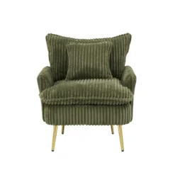 30.31 Inch Single Chair Fashion Sofa, Green Sofa, Coarse Polyester Polyester, Soft And Comfortable, Suitable For Apartment Office Living Room Bedroom -House Furnish World GUEST f640036b a482 4333 a065 cc08e5a08cd8