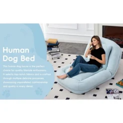 Folding Sofa Chair With 5 Adjustable Positions Plush Floor Lounge Chair For Gaming, Meditation, And Relaxation -House Furnish World GUEST fa0c9835 d796 41bd a540 3ce51c8cd191