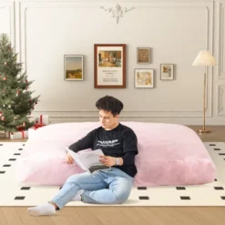 Giant Bean Bag Chair Bed For Adults, Convertible Beanbag Folds From Lazy Chair To Floor Mattress Bed, Large Floor Sofa Couch, Big Sofa Bed -House Furnish World GUEST fa98bea8 0c71 4a39 977f 8db998235b5f