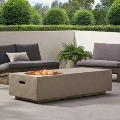 RECTANGLE 14.75" MGO FIRE PIT - 50 000 BTU -House Furnish World GUEST fd4cb8f1 180f 4cb6 9188 22e629b85c8e